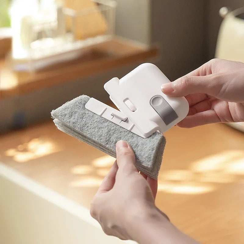 Window Cleaning Brush Windowsill Groove Deadend Cabinet Crevice Brush Universal Window and Door Track Cleaning Brush