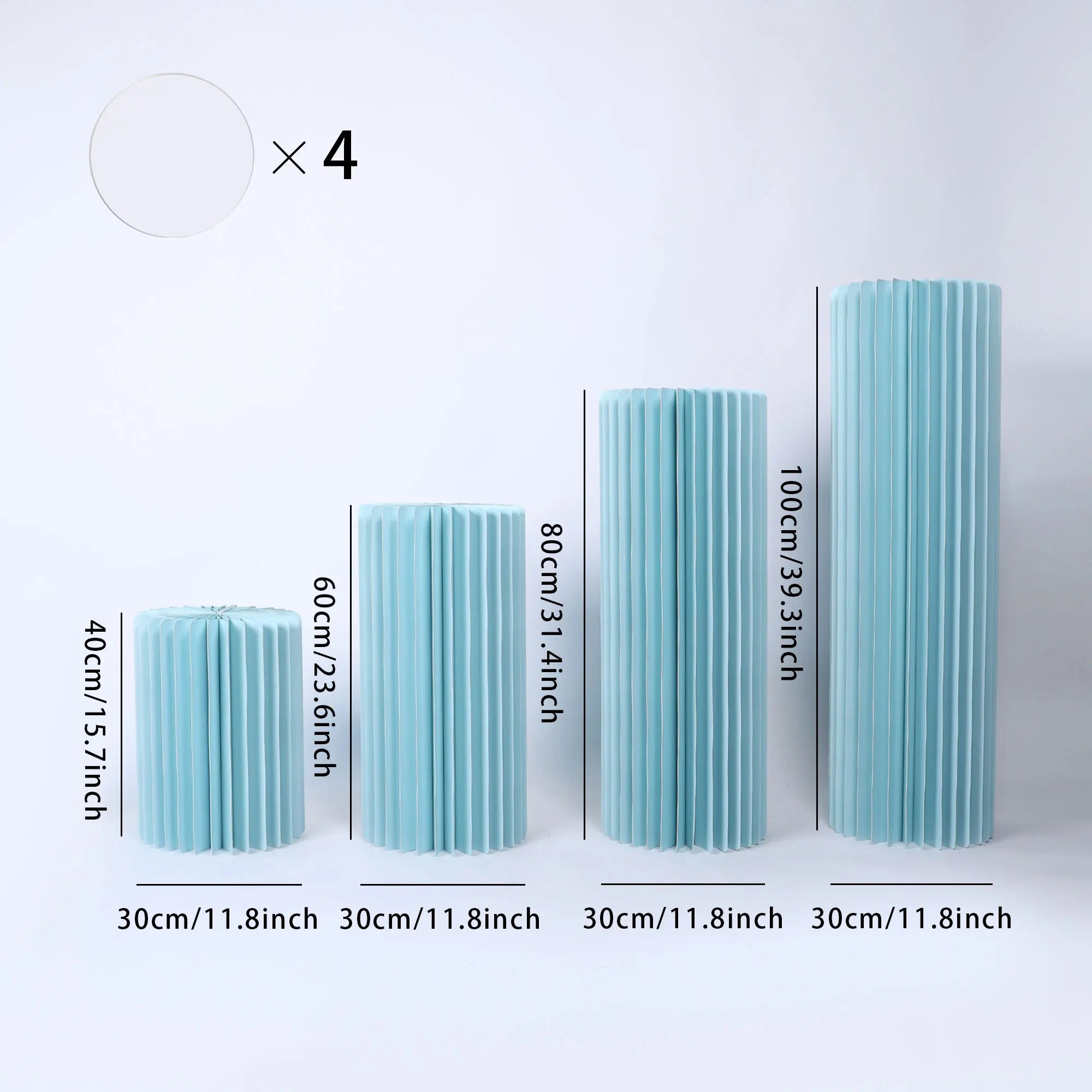 Buffet Risers Food Display Stand Round Table Cake Dessert Stand for Parties Foldable Paper Columns Display for Wedding Birthday