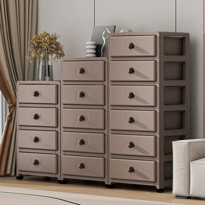 Mobile Multi-Layer Drawer Storage Cabinet,Large Capacity Bedside Table with Wheels for Bedroom/Kitchen/Living Room