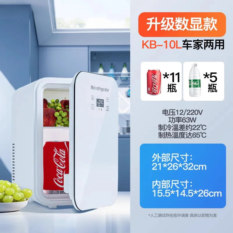 ‌Dual-Core Cooling Car Refrigerator Portable Fridge Home 35dB Low-Noise Breast Milk Chiller Office Solution w/Layered Storage