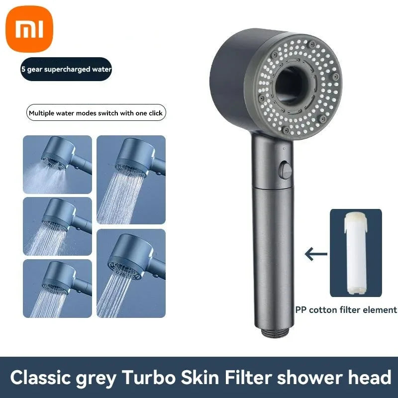 Xiaomi 5-Modes Shower Heads High Pressure Mijia ShowerHead Set Portable Rainfall Faucet Tap Bathroom Bath Home Bathroom Upgrade