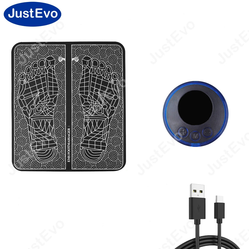 JuatEvo Foot Massage Mat, Foot Massager, PP Plastic, PU Cushion, Soft & Skin-Friendly, Lightweight Design, Dark Tone.TJ-P1