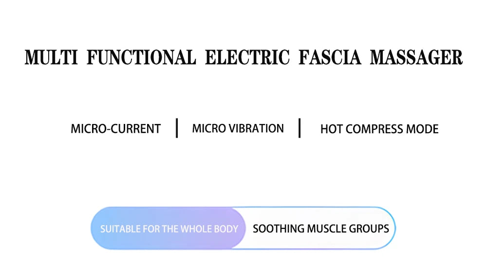 Electric Fascia Massager Body Scraping Microcurrent Vibration Warm compress Muscle Relaxation Body Lifting Guasha Massage Knife