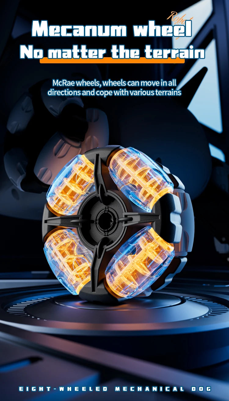 Y9 8WD RC Robot Dog Car Toy 2.4G Radio Remote Control Cars Touch-sense Music Stunt Drift Vehicle Electric Toy for Boys Kids Gift