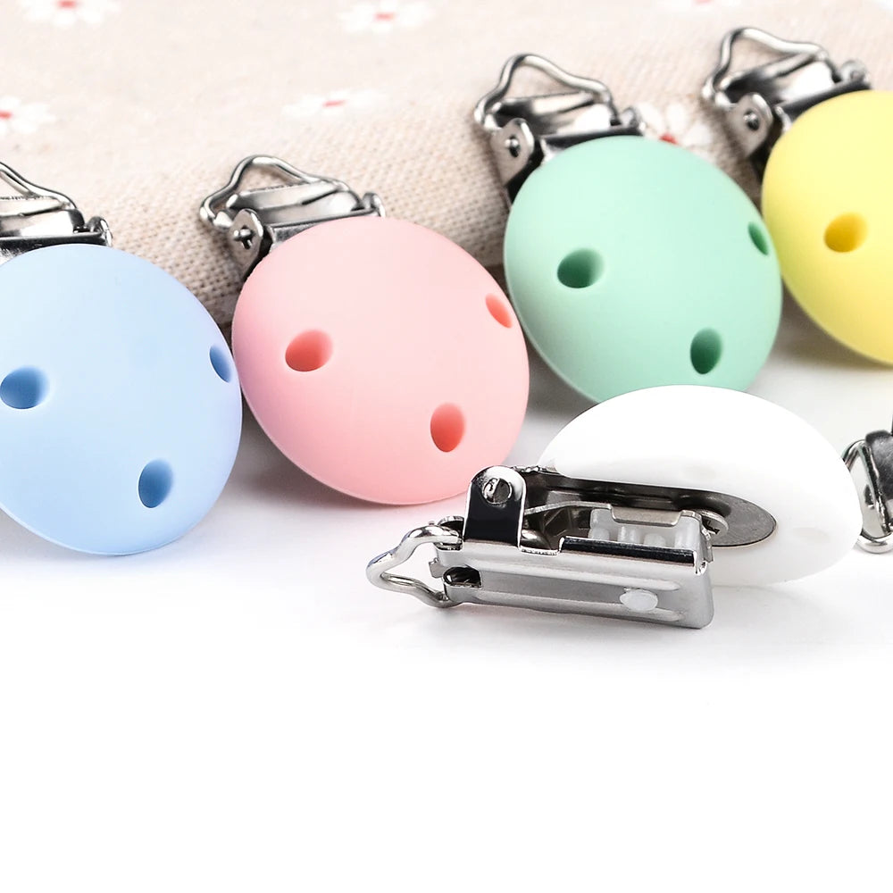 Lofca Silicone Clip 5 PCS Baby Pacifiers for DIY Pacifier Chain Nursing Teething Baby Gifts Food Grade Free BPA Baby