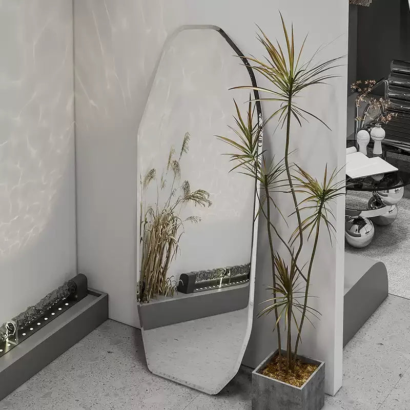 Standing Full Body Mirror Standing Dressing Aesthetic Modern Abnormity Mirror Irregular Minimalist Big Espelhos Home Decorations