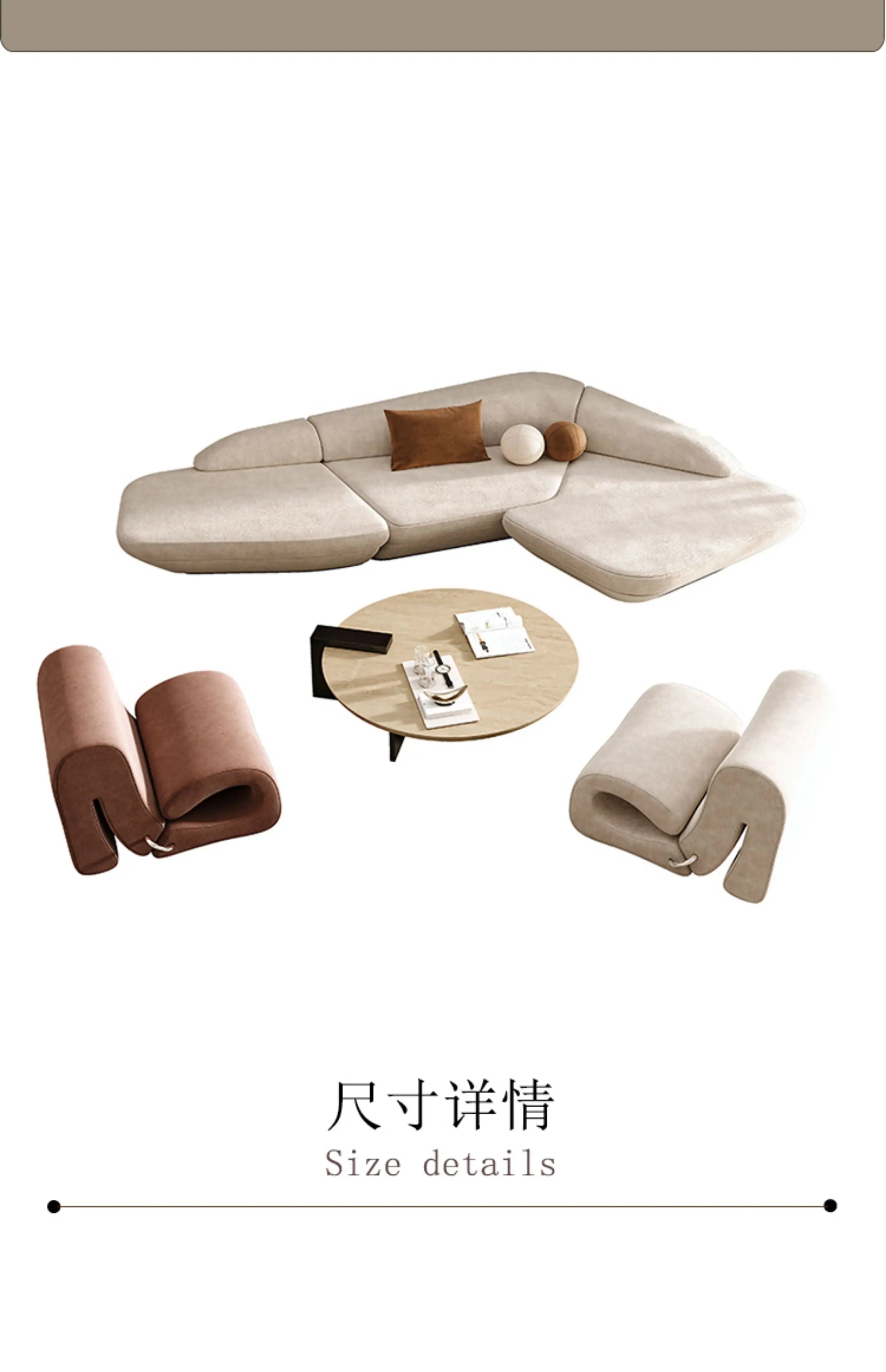 Aesthetics Curved Luxury Sofa Leisure Reception Corner Cute Sofa Office Negotiation Designer Art Muebles Entrance Hall Furniture