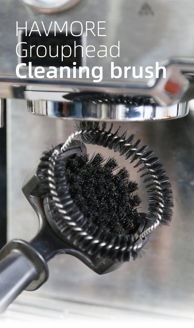Coffee Machine Brush Cleaner Removable Coffee Maker Espresso Group Head Cleaning Round Brushes Cleaning Tool