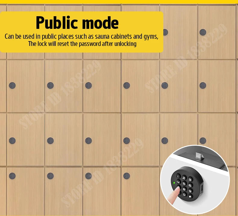 KAK Security Cabinet Password Locks Keyless Door Lock Drawer Combination Code Lock for Gym Locker Lock Electronic Furniture Lock