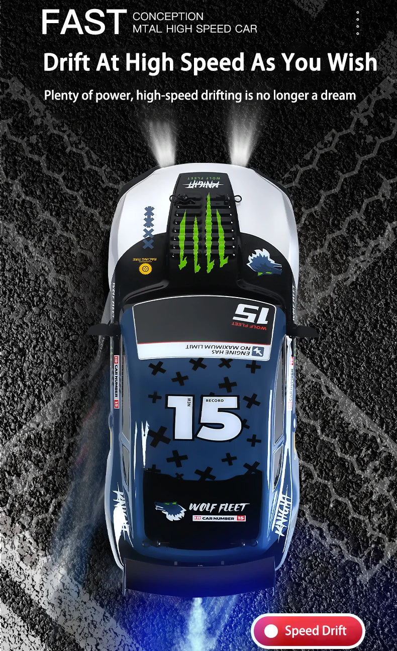 1/16 RC Car AE86 4x4 High-Speed RC Drift Cars 2.4G Remote Control Racing Vehicle 18km/h Waiting For Light Spray Toys for Boys