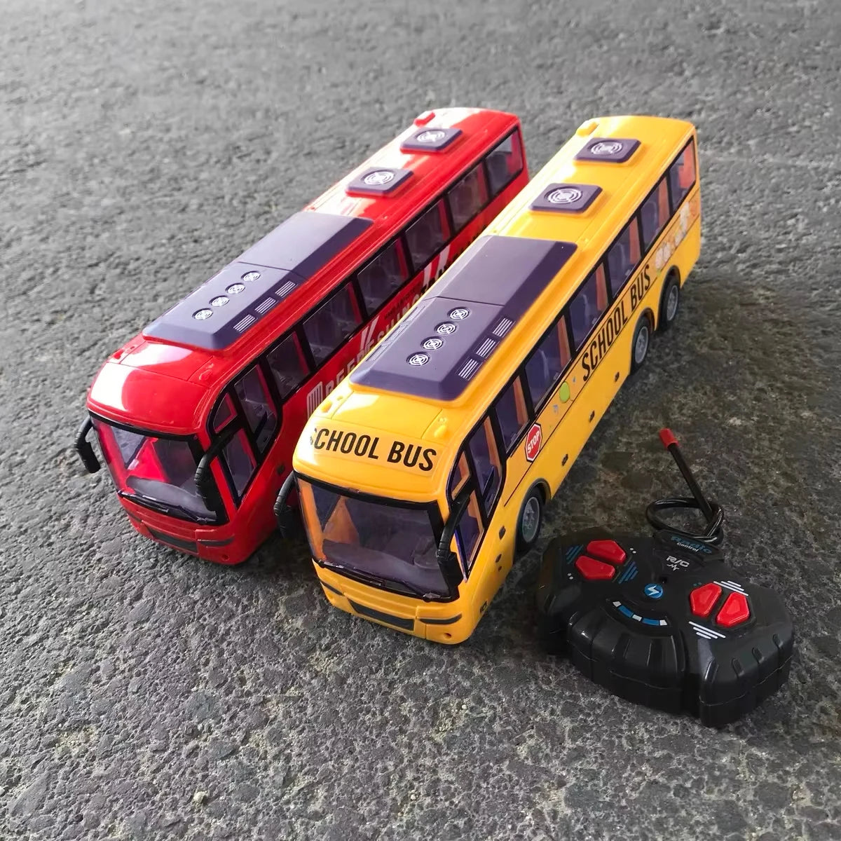 1/30 Rc Bus Electric Remote Control Car with Light Tour Bus School City Model 27Mhz Radio Controlled Machine Kids Xmas Gift