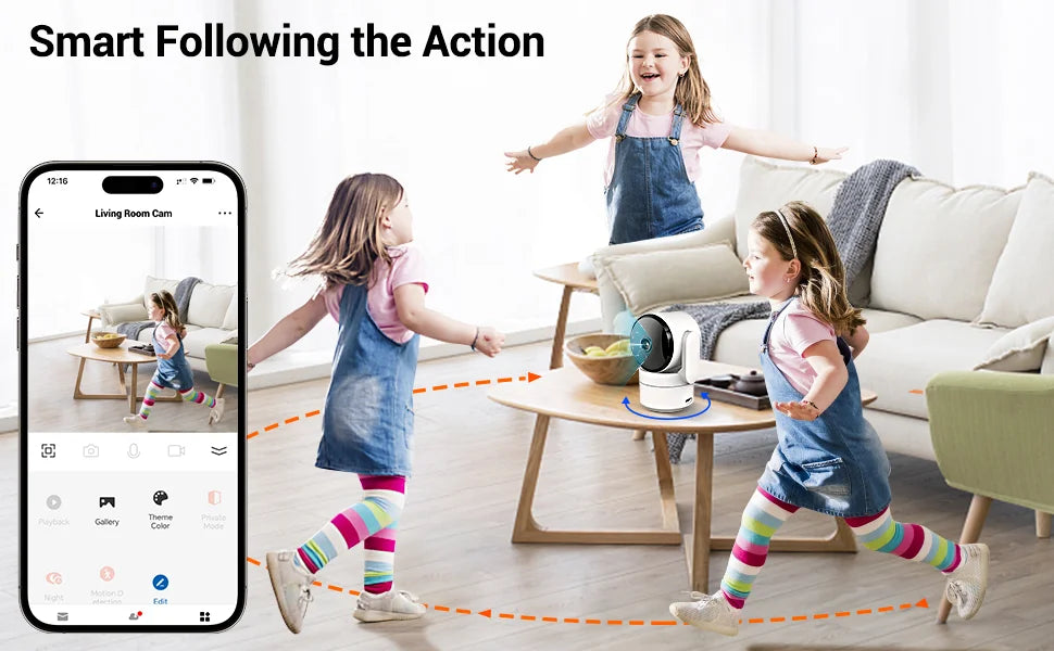 Tuya 1080P Wifi Camera Indoor 360 PTZ Pet Baby Monitor IR Night Vision Ai Detect P2P Surveillance IP Cameras with Google Alexa