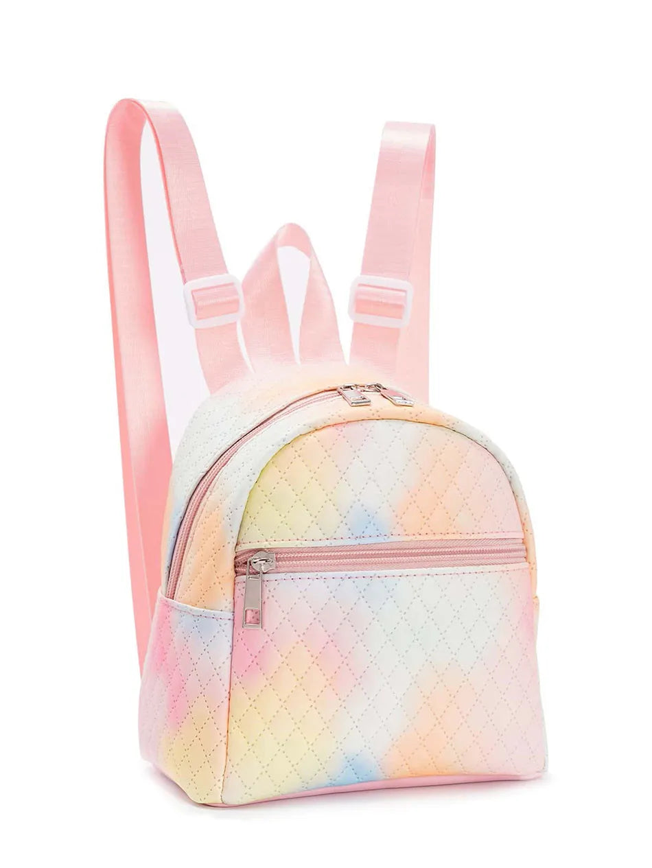 Girls Rainbow Unicorn Mini Backpack Children Kids Multicolored PU School Bag with Style and Durability for Little Fashionistas