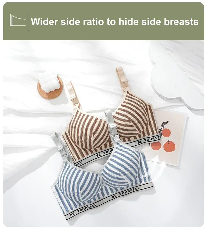 Women Mommy Nursing Underwear Women Mom Cotton Maternity Pregnant Brassiere Female Ladies Mommy Non-steel Ring Breastfeeding Bra