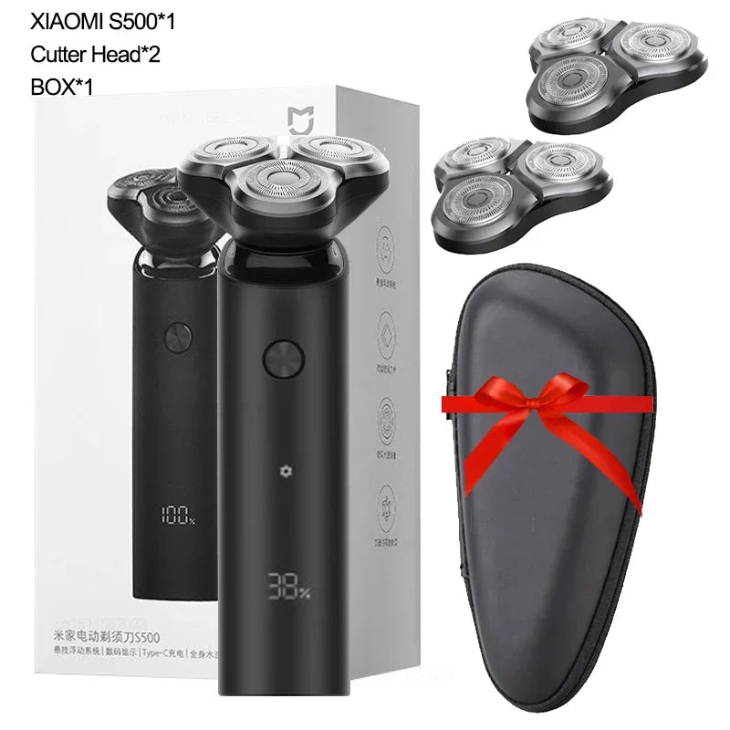 XIAOMI MIJIA S500 Electric Shaver Clipper Triple Blade Trimmer For Men Dry Wet Shaving Washable Beard Hair Cutting Machine Razor