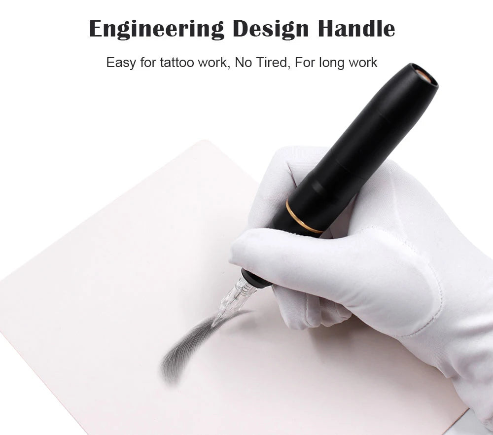 Professional P300 Permanent Makeup Tattoo Machine Kit 2 Heads Microblading Machine For Eyebrow Lip With Tattoo Cartridge Needles