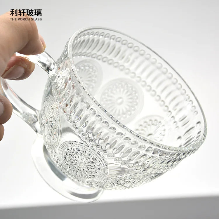 Retro High-Value Drinking Cup, Breakfast Milk Cup,  Cold Extraction, Coffee Cup, Relief