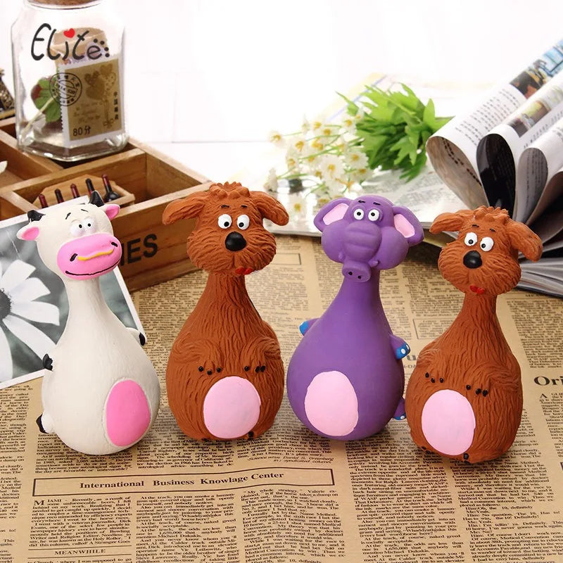 Dog Voice Toy Cartoon Shape Teddy Fadou Teeth Grinding Cleaning Plaything Rubber Anti Bite Training Pets Dogs Toys Pet Supplies