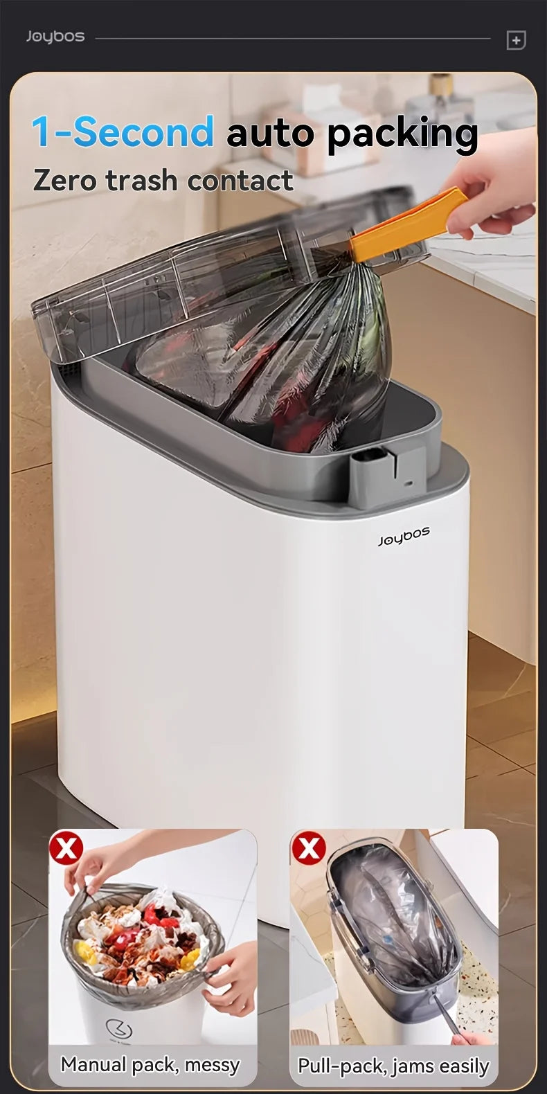 Smart Sensor Garbage Bathroom Trash Can Automatic Adsorption Bag Household Toilet Induction Waterproof Garbage Can Home Supplies