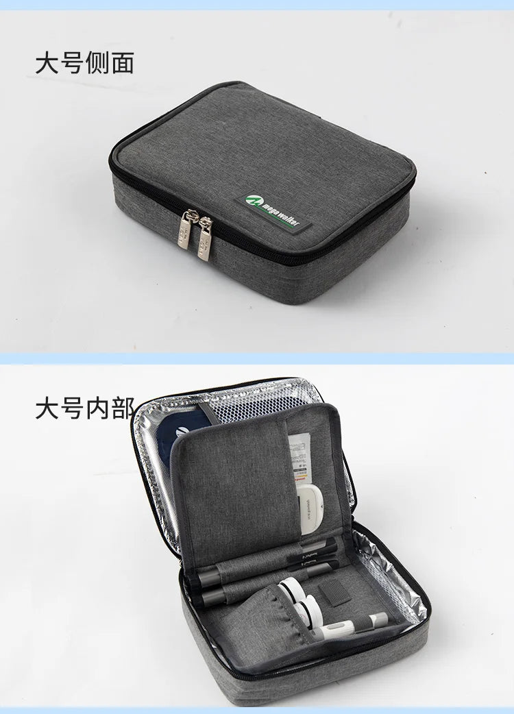 MegaWalke Insulin Cooler Bag Portable Insulated Diabetic Insulin Travel Case Cooler Box Bolsa Termica  Aluminum Foil ice bag
