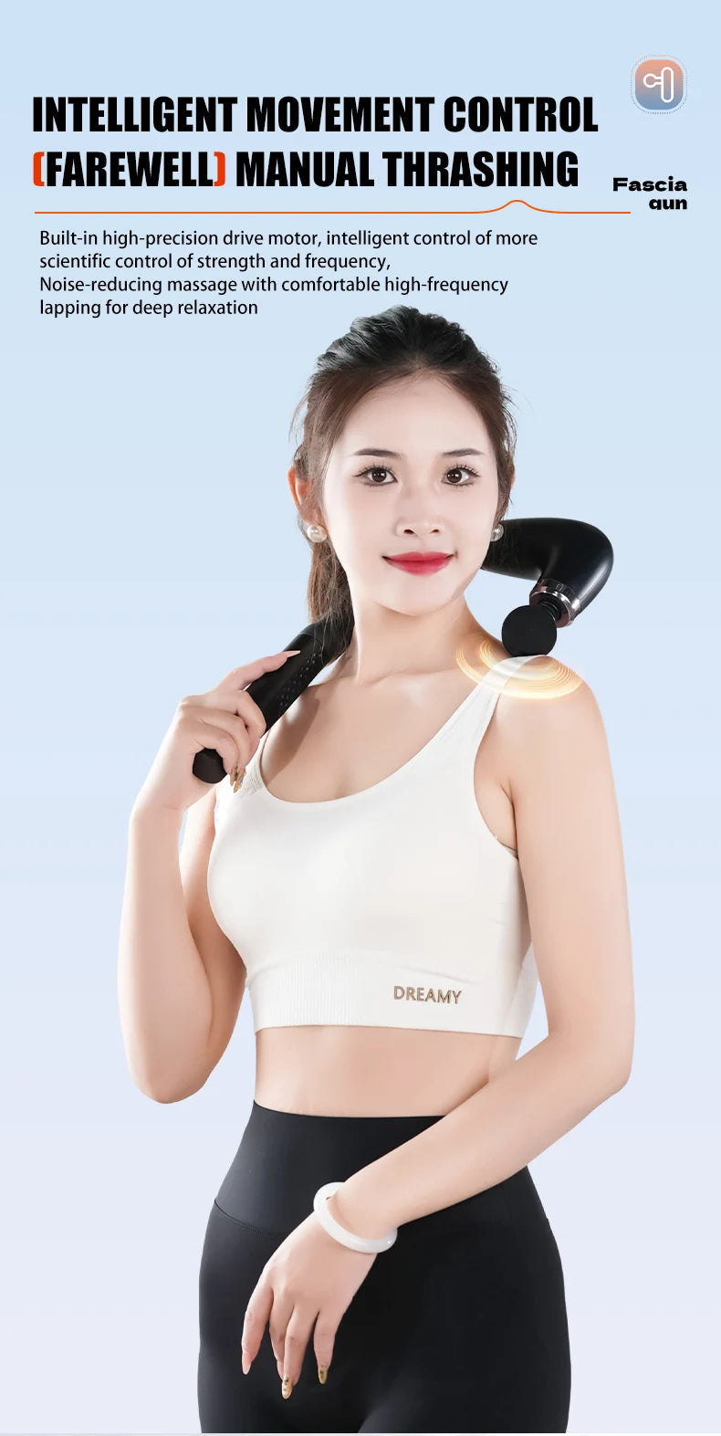 Electric Fascia Gun Massager Body Relaxation Trigger Point Massage Machine for Fitness Hammer Home Handheld Hammer