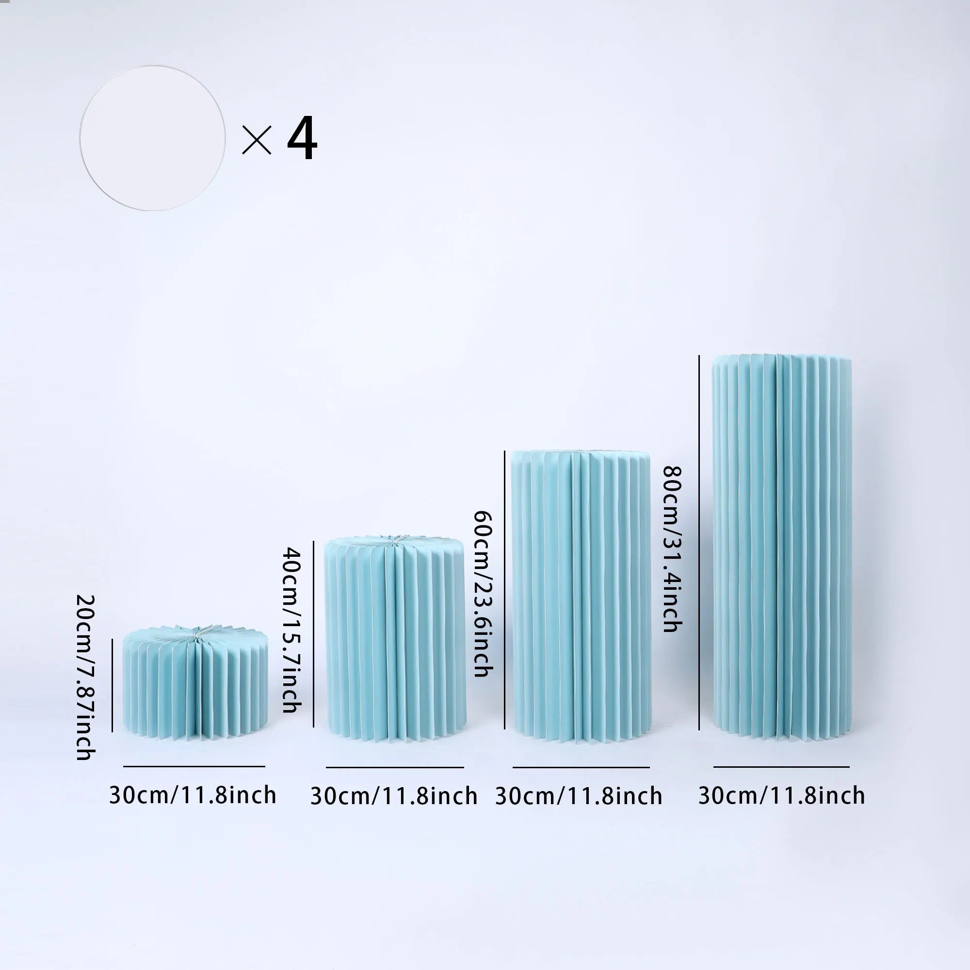 Buffet Risers Food Display Stand Round Table Cake Dessert Stand for Parties Foldable Paper Columns Display for Wedding Birthday