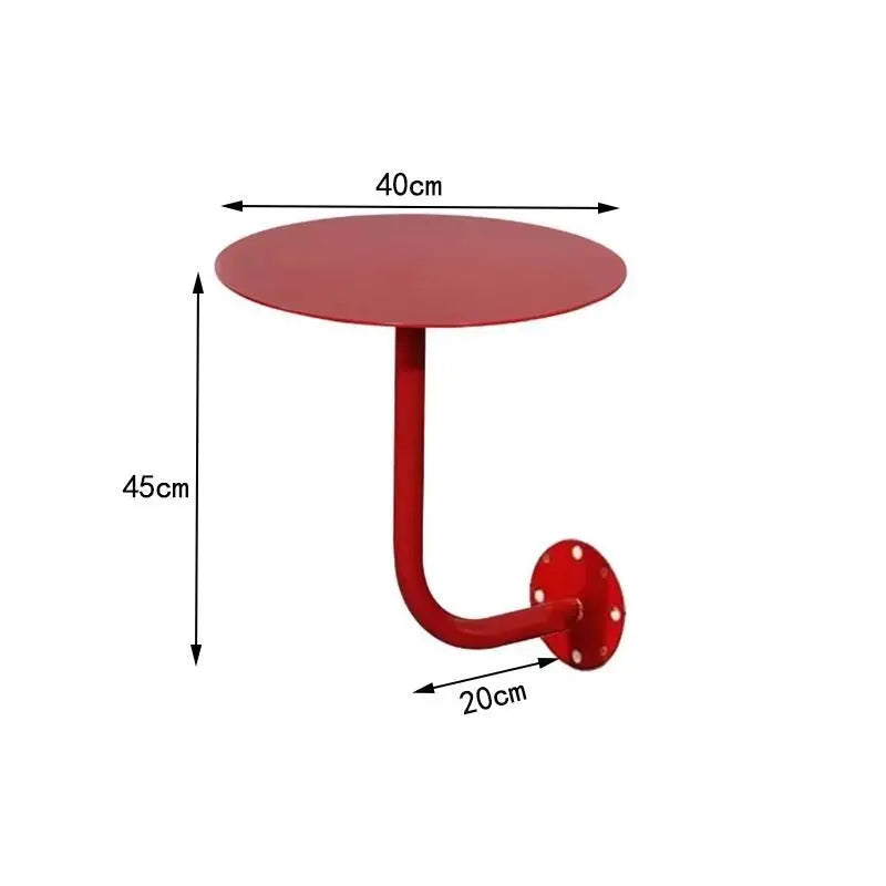 Wall-Mounted Small Round Table for Cafe Milk Tea Shop Corner Booth Space-Saving Bistro Counter Dessert Bar Wall Installation