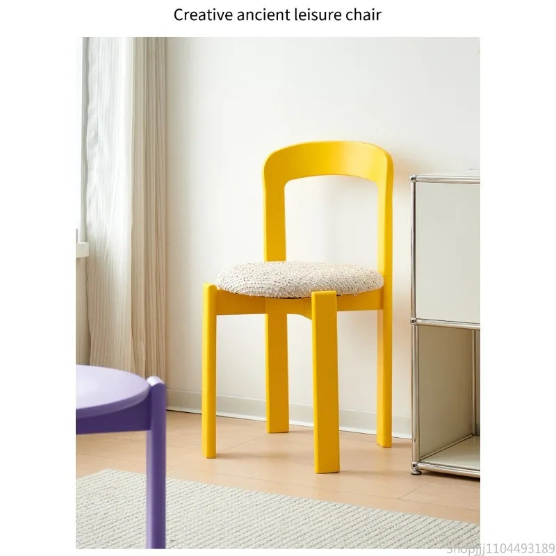 Scandinavian Solid Wood Rey Dining Chairs Steam Bent Technology Ergonomic Bruno Rey Chair Kitchen Furniture Restaurant Chair