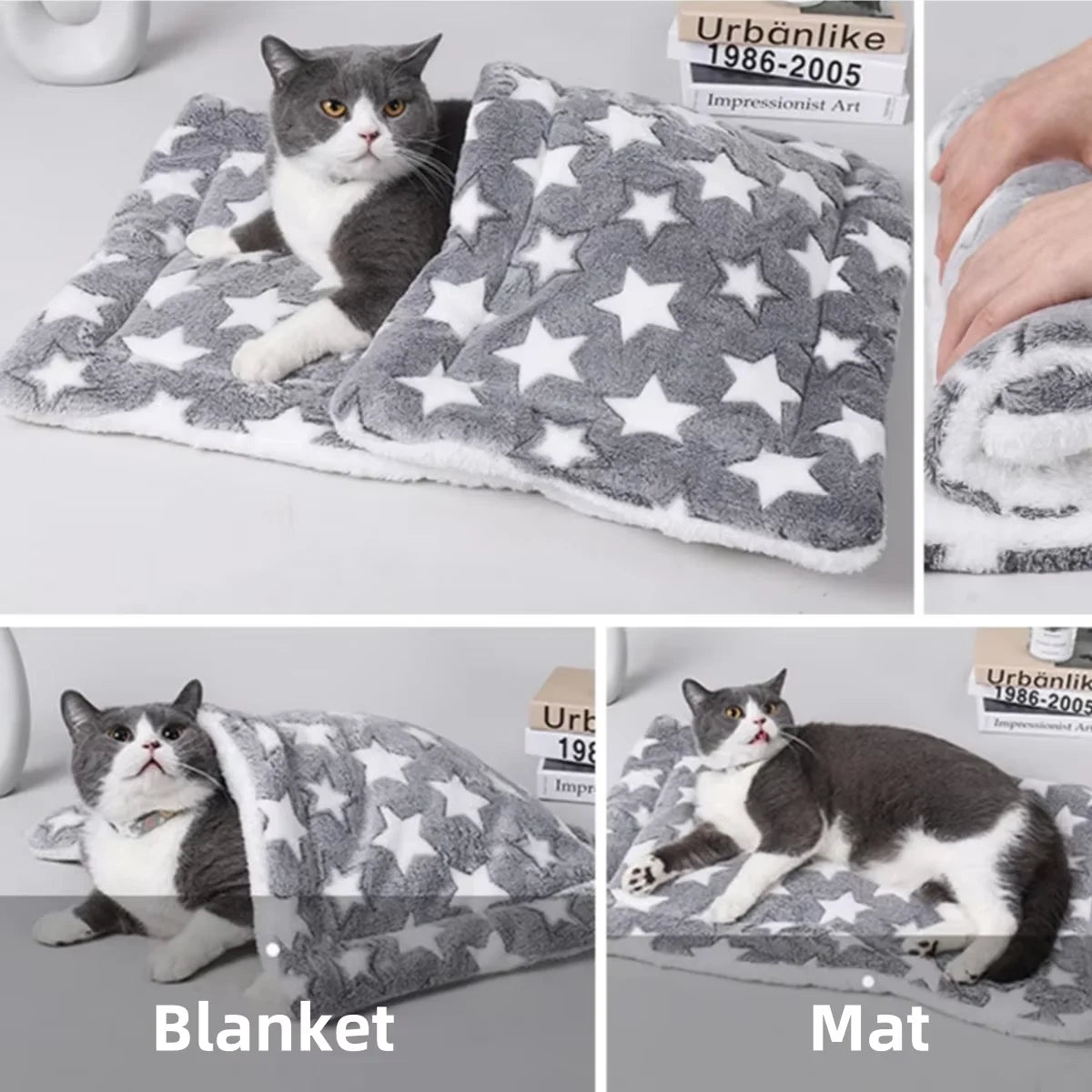 Thickened Comfortable Warm Small Cat Sleeping Cushion Skin-friendly Cute Winter Medium Dog Sofa Mat for Puppy Bed Accessories