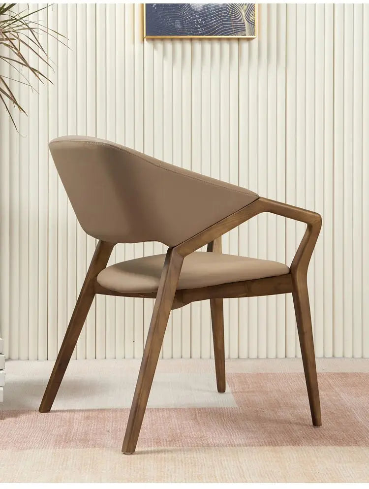 Nordic Simple Chair Solid Wood Italian Lounge Clear Aesthetics Modern Chairs Designer Entrance Minimalist Muebles Furniture