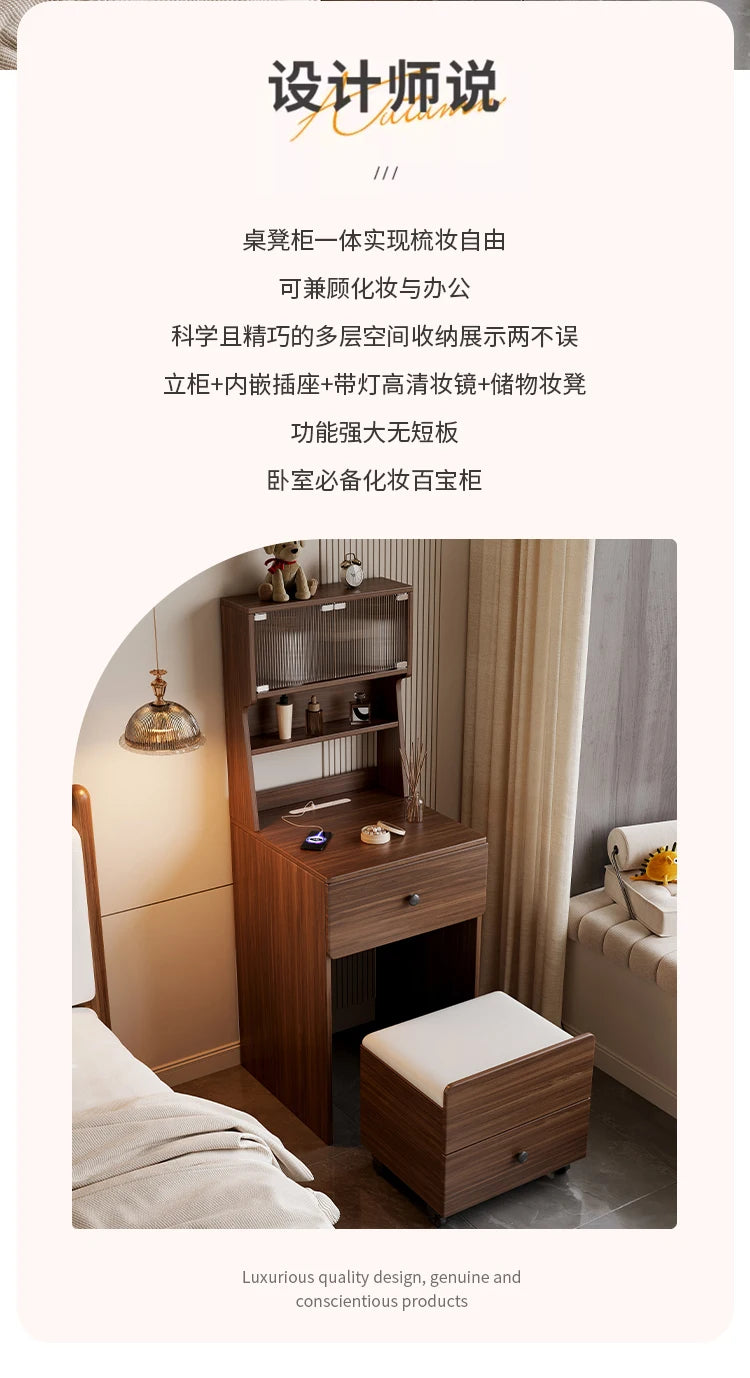 Multifunctional Narrow Nightstands With Drawers Storage Vintage Mid Century Nightstands Classic Elegant Criado Mudo Furniture