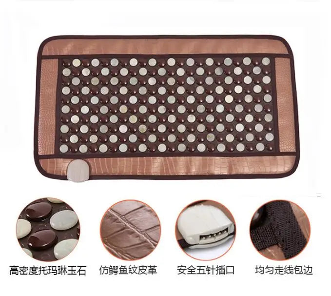 220V healthcare Korea germanium tourmaline massage mat Mix jade mattress electric heating therapy pad cushion best 45x80cm