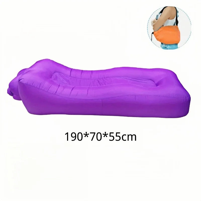 Outdoor Inflatable Sofa Boat, Amphibious Portable Lazy Inflatable Bed, Camping Music Festival Mattress Cushion, Leisure Vacation