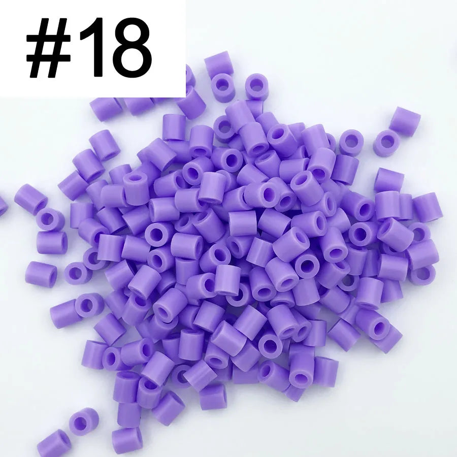 5mm 1000PCS  Black white gray blue green purple Hama Beads for Kids Iron Fuse Beads diy Puzzles Pixel Art Gift Children Toy
