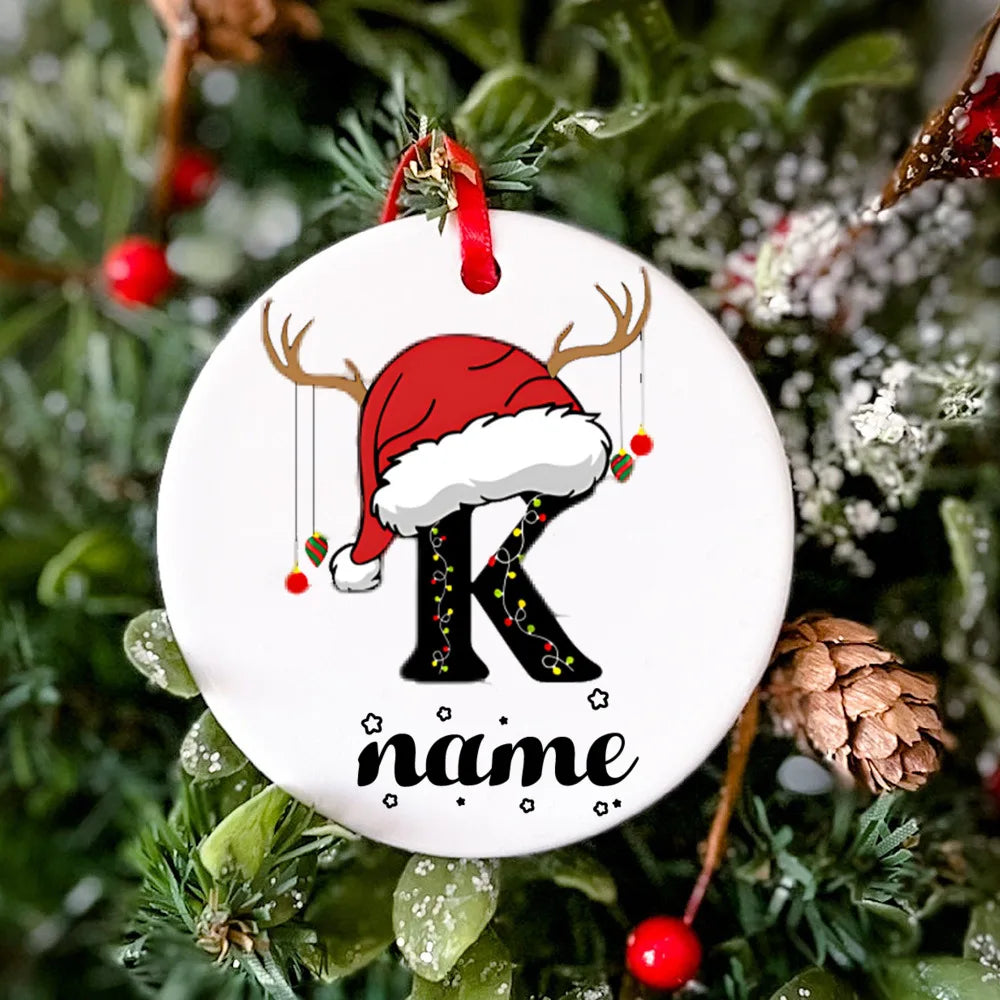 Personalized Christmas Ornament Custom Name Xmas Ornaments Baby Gift Photo Ornament Photography Accessories Holiday Decoration