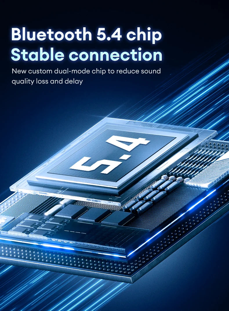 New Lenovo XT53 Wireless Bluetooth 5.4 Earphones LED Digital Display Waterproof Earbuds Noise Cancelling Gaming Headset