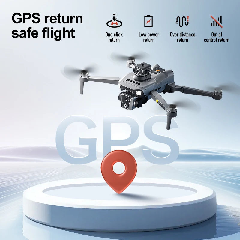 2025 K19Max GPS Return Drone 5G 8K HD Dual Camera Dron Remote With Screen Omnidirectional Obstacle Avoidance Drone RC Toy Gift