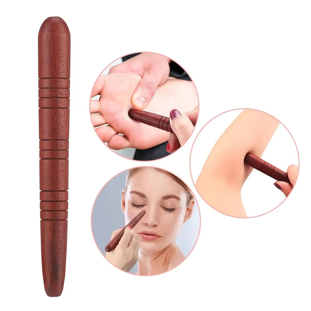 Wooden Acupoint Stick Dial Stick Massage Stick Meridian Pen Foot Sole Acupoint Massage Tool