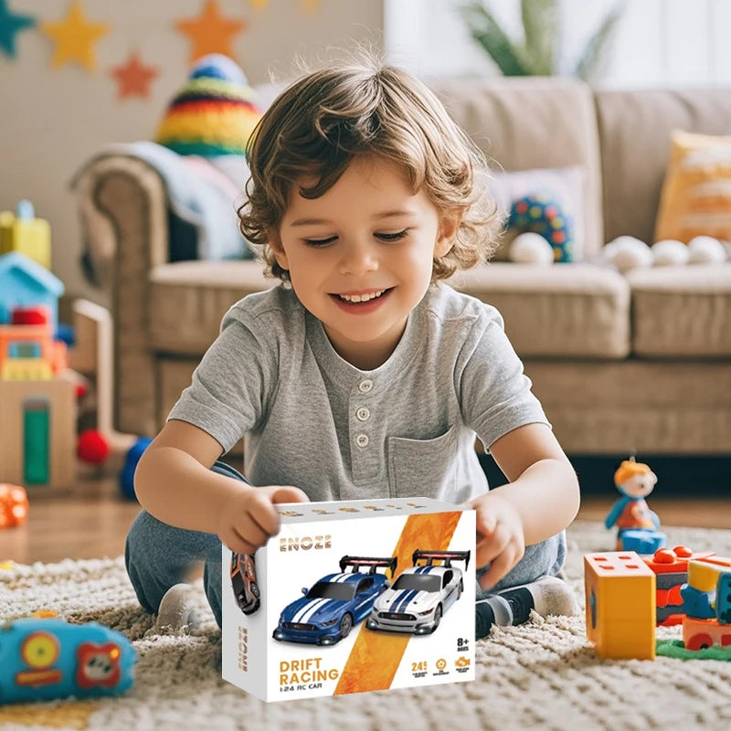 4WD Remote Control Car RC Drift 1:24 20KM/H High Speed Vehicle with LED Lights Racing Sport Toy for Adults Boys Girls Kids Gifts