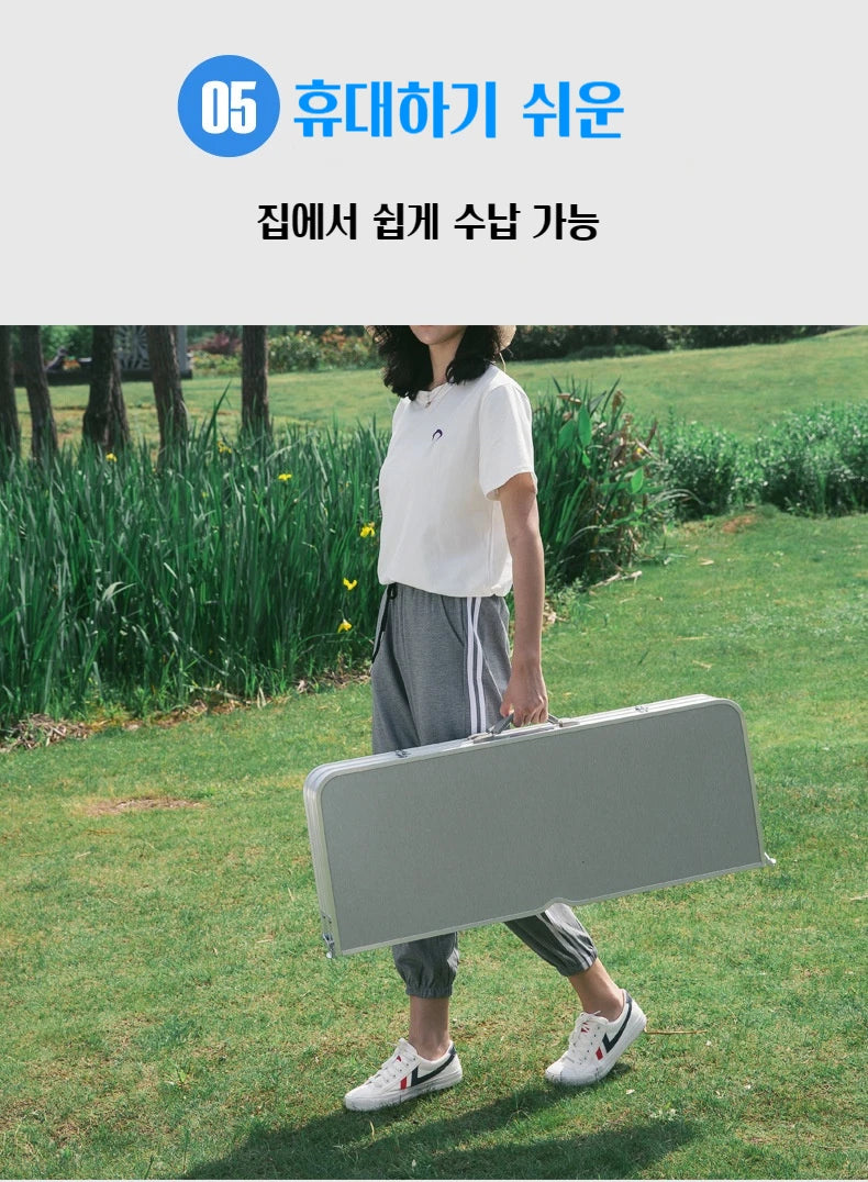 New Folding Camping Table with 4 Chairs Portable Folding Table Courtyard Table Alloy Connected Simple Fold Picnic Table Outdoor