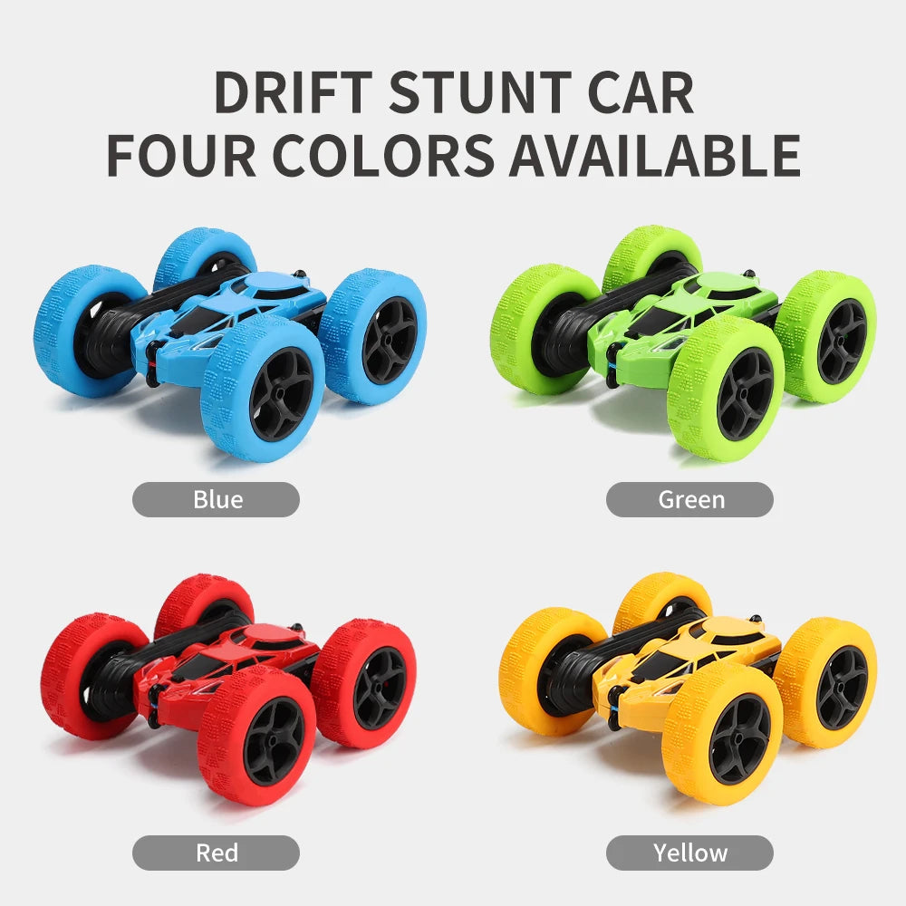 2.4G RC Stunt Car Children Double Sided Flip Remote Control Car 360 Degree Rotation Off Road Rc Drift Cars For Pink Girls Toys