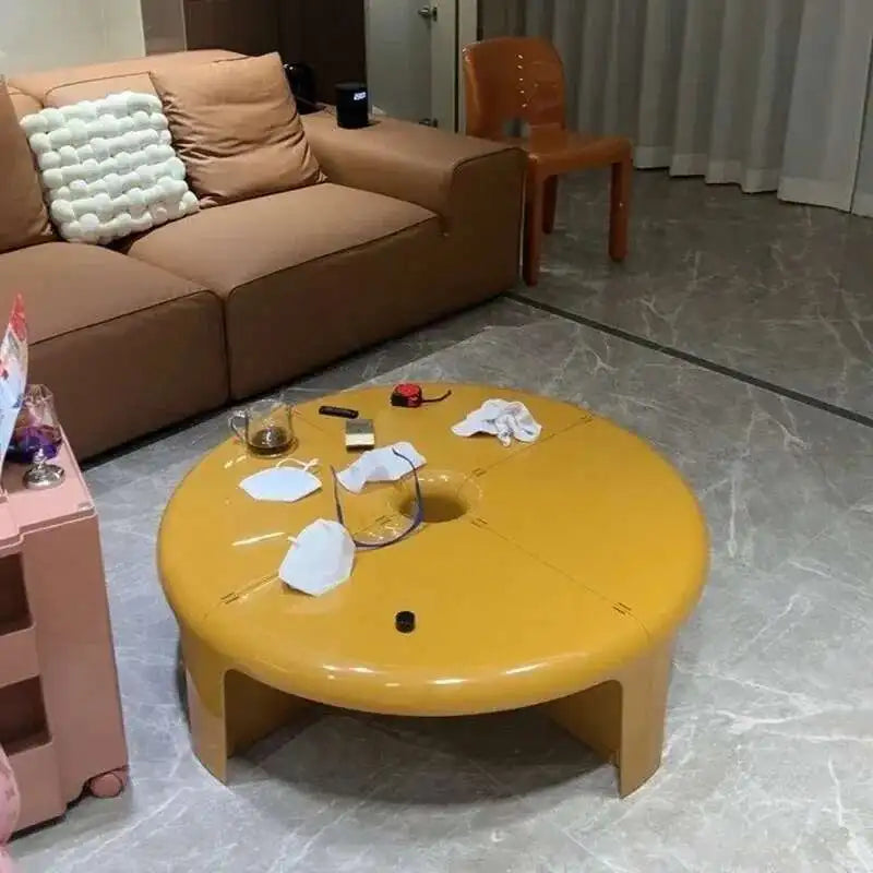 Nordic Round Color Side Table Creative ABS Plastic Coffee Tables Designer Living Room Furniture Modern Home Storage Corner Table
