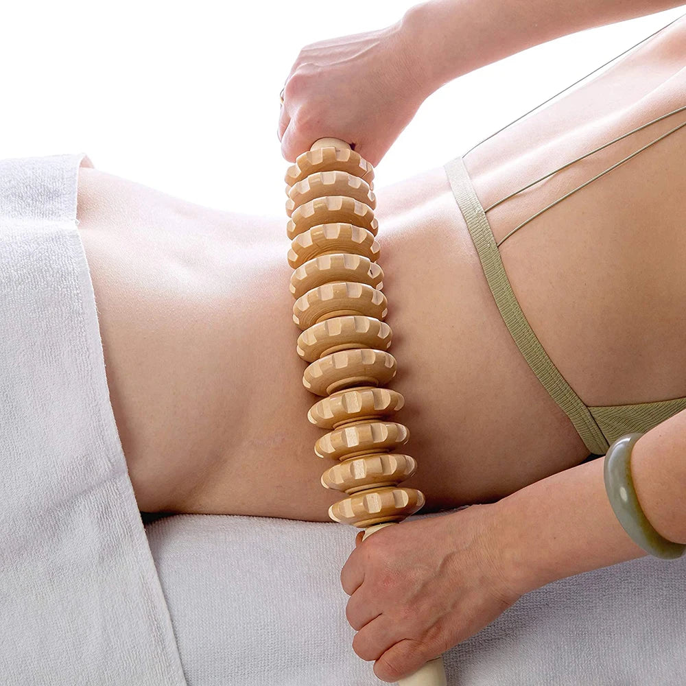 Curved Wood Massage Roller Stick Lymphatic Drainage Wood Therapy Massage Tool Maderoterapia Colombiana Anti Cellulite Massager