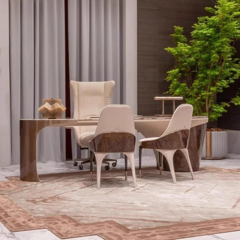 mid-century Marble office desk high-end luxury fashion design Computer desk Elegant comfortable mesa para escritório furniture