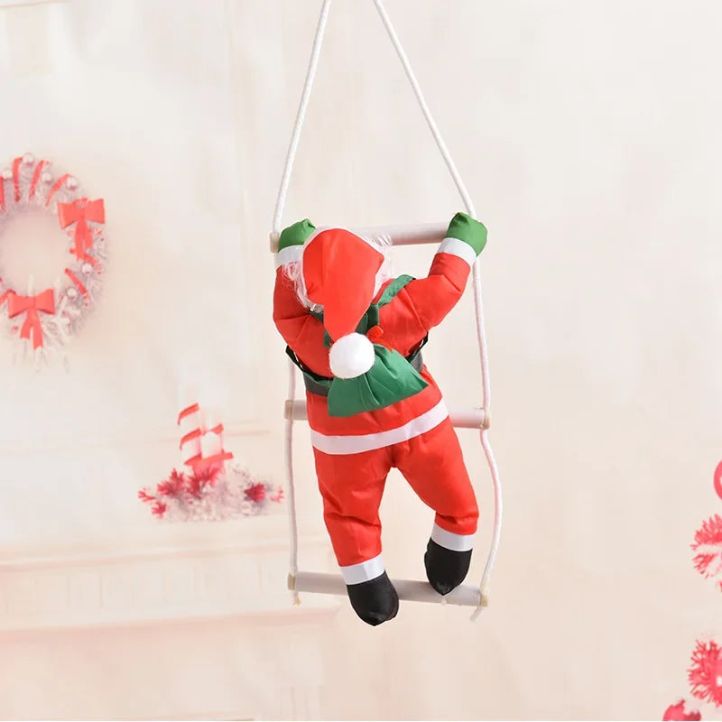 Christmas Santa Claus Climbing Ladder Doll Christmas Tree Hanging Decoration Indoor Door Wall Christmas Pendant New Year Gifts