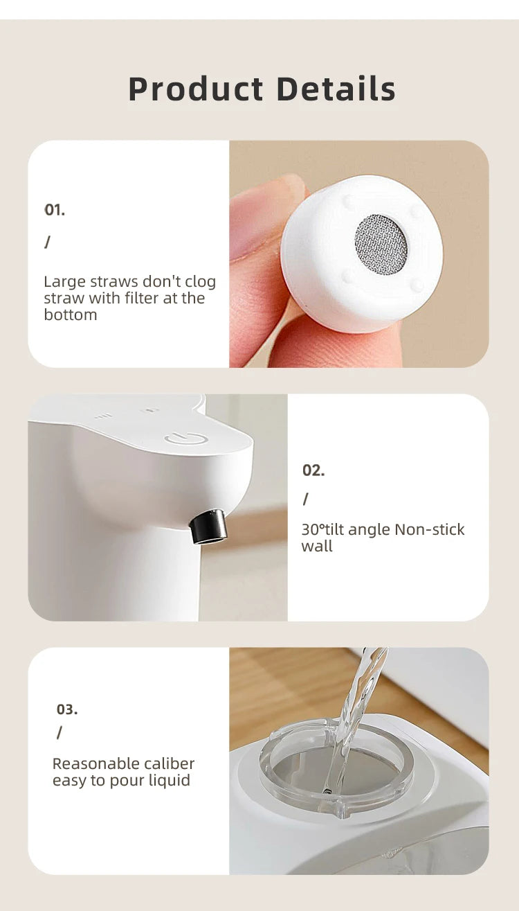 New Wall Mounted Automatic Soap Dispenser Foam Smart Hand Washing Machine 500ml Liquid Rechargeable Bathroom Induction Sensor