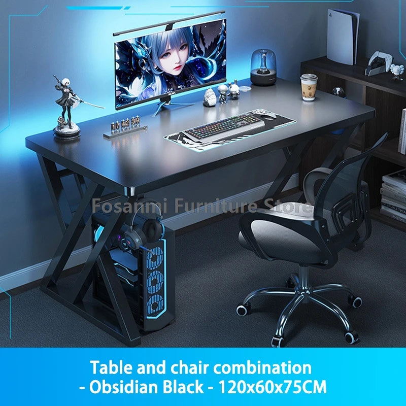 Compact Office Desk and Chair Set Computer Ergonomic Mesh Chair Table for Gaming Writing Modern Home Furniture Desks Chairs Sets