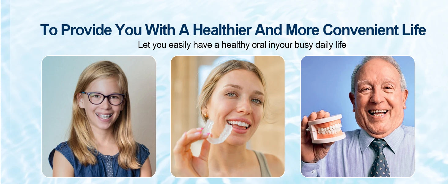 KUNPHY 46kHz Ultrasonic Cleaner Mini Portable Washing Machine Timer Ultrasound Bath Sonic Cleaning Devices for Dentures Aligner