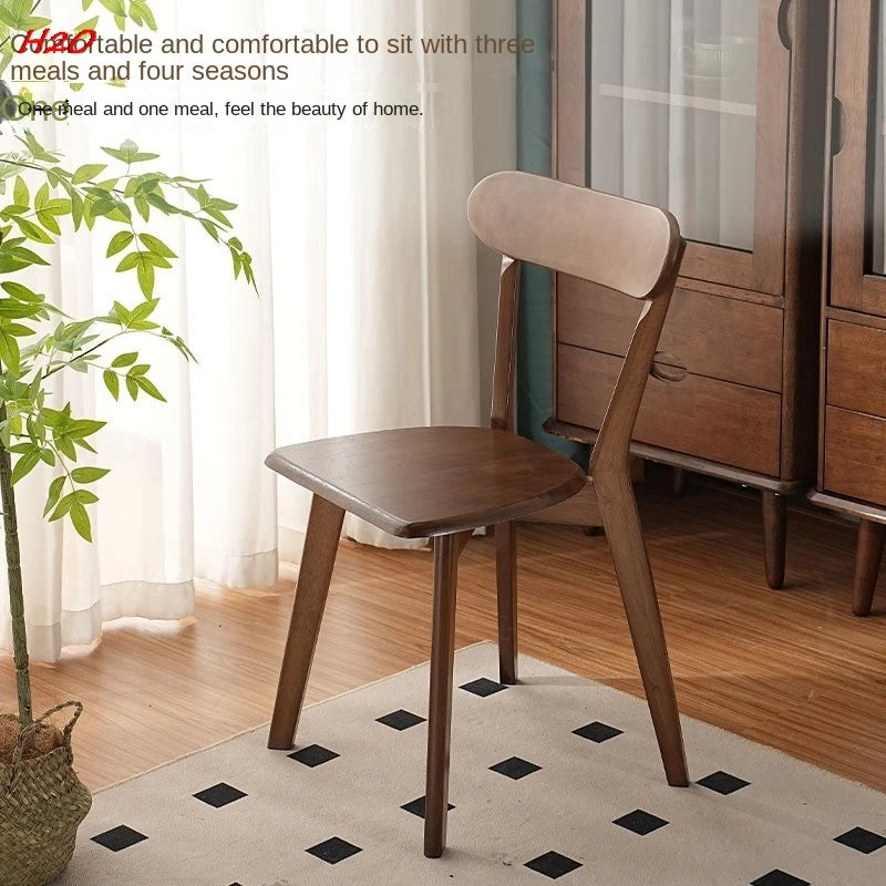 H2O Solid Wood Chair Louis Rubber Dining Chair Home Office Tea Table Hotel Conference Restaurant Comfortable Backrest Chair