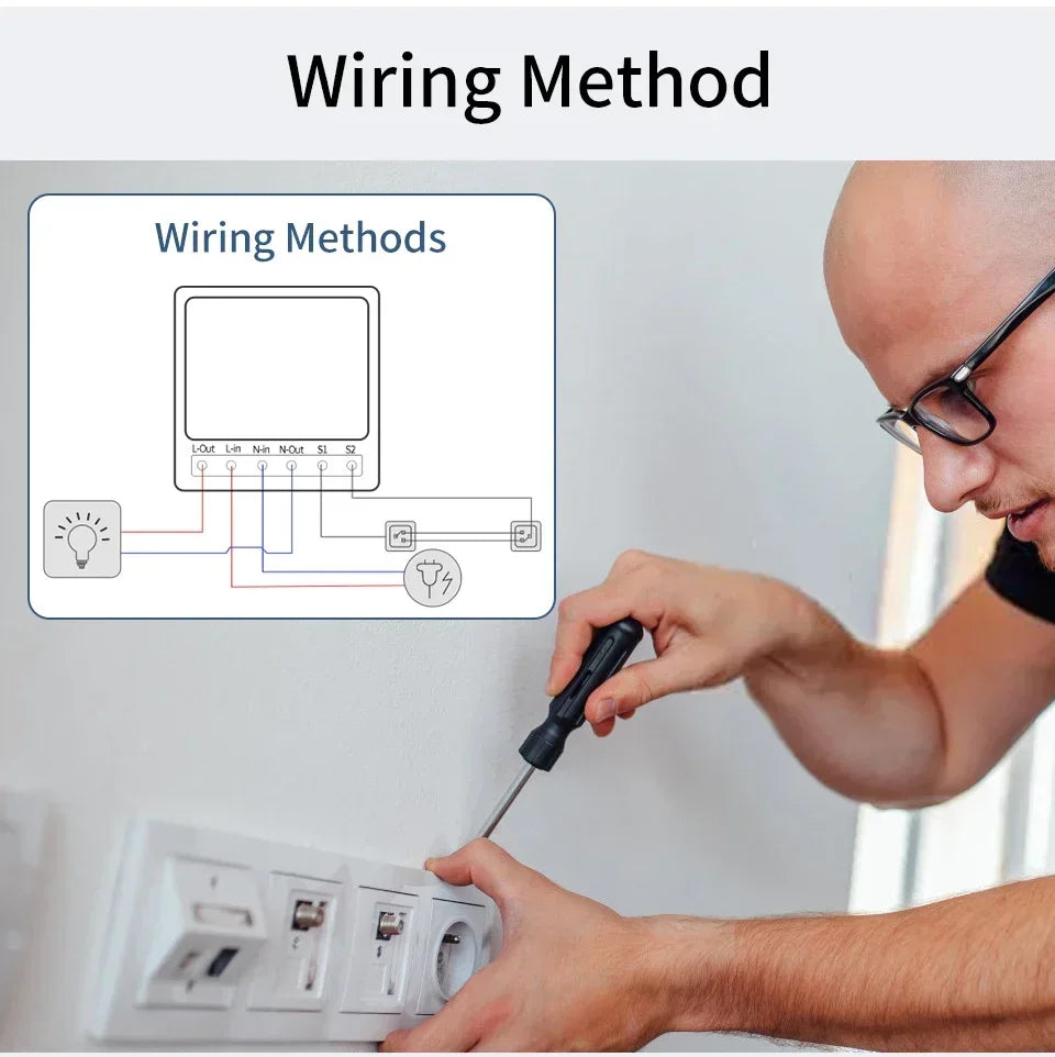Tuya WiFi Smart Switch 16A RF 433Mhz Wireless Remote Control Push Button Switch Voice Control With Alexa Google Assistant Alice